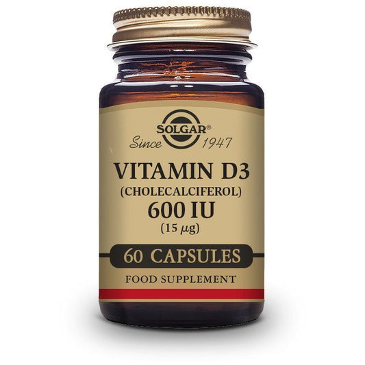 Vitamina D3 600 Ui 15 µg Colecalciferol 60 Capsulas | Solgar - Dietetica Ferrer