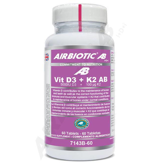 Vitamina D3 + K2 60 Tabletas | Airbiotic - Dietetica Ferrer