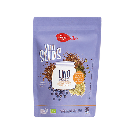 Vitaseeds Lino Molido Trigo Sarraceno Frambuesa 200 gr | El Granero Integral - Dietetica Ferrer