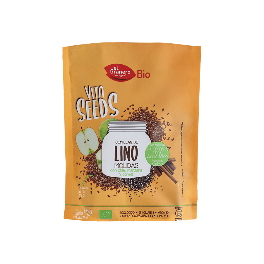 Vitaseeds Semillas De Lino Chía Manzana Canela 200 gr | El Granero Integral - Dietetica Ferrer