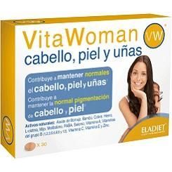 Vitawoman Cabello Piel y Uñas 30 Comprimidos | Eladiet - Dietetica Ferrer