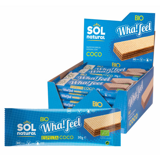 Wha! Feel Snack Espelta y Coco Bio 20 Unidades | Sol Natural - Dietetica Ferrer