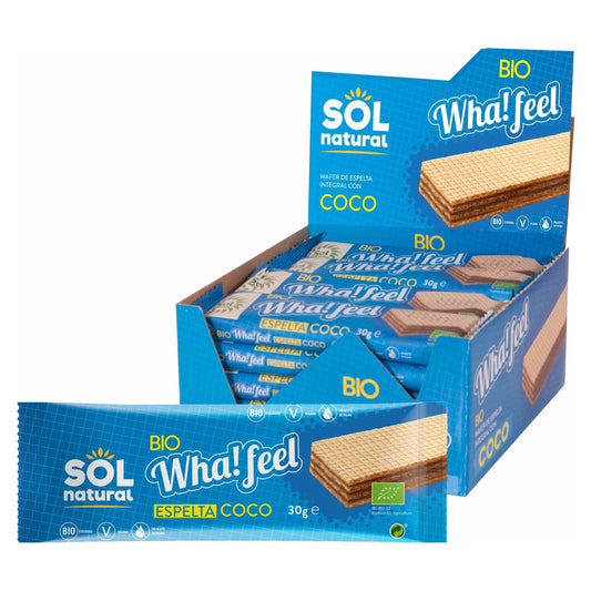 Wha! Feel Snack Espelta y Coco Bio 20 Unidades | Sol Natural - Dietetica Ferrer