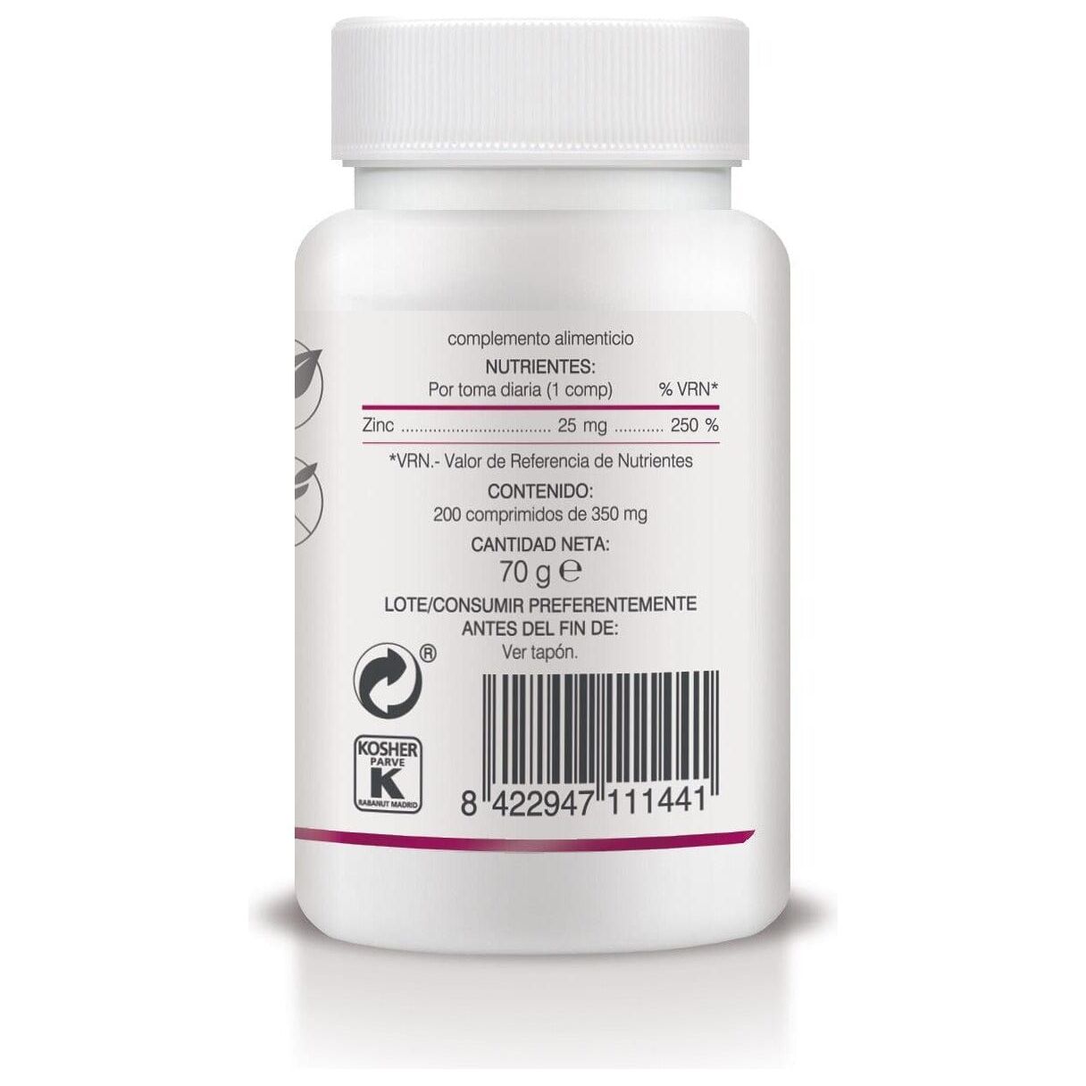 Zinc 200 comprimidos | Soria Natural - Dietetica Ferrer