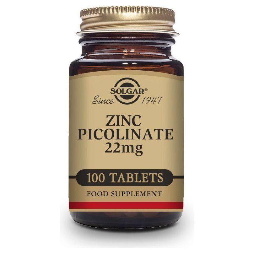 Zinc Picolinate 22 Mg 100 Comprimidos | Solgar - Dietetica Ferrer